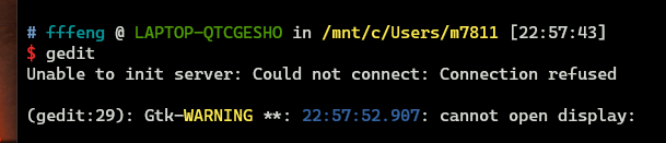 关闭后运行带界面的应用报错
