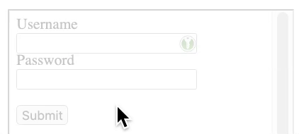 透明 iframe 中的 keepassxc